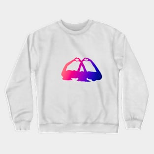 Friends making heart hands Crewneck Sweatshirt